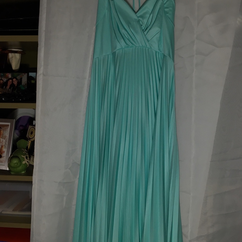 Mint floor length dress